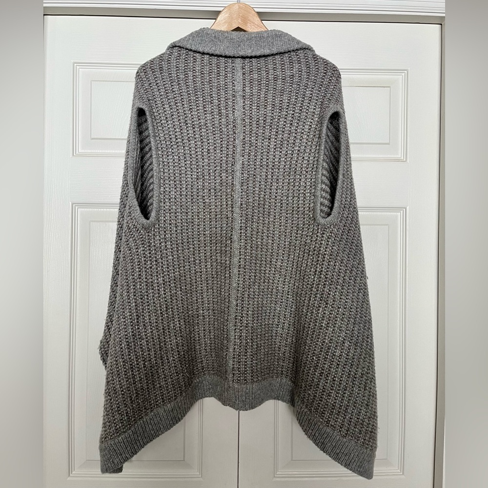 {James Perse} Wool & Alpaca Blend Sleeveless Cardigan Vest Grey - Size 3 (Large) - Picture 5 of 9